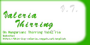 valeria thirring business card